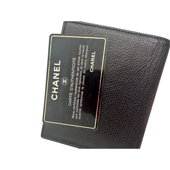 CHANEL Black Caviar Calfskin Bifold Snap Closure Wallet - Picture 9 of 9